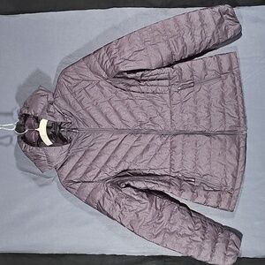 32 Degrees Quilted Purple Puffer Coat with Hood